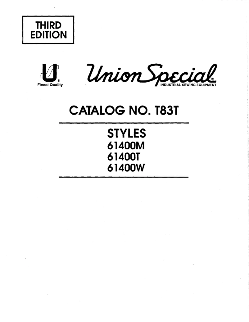 Page 1 de la notice Manuel utilisateur Union Special 61400W