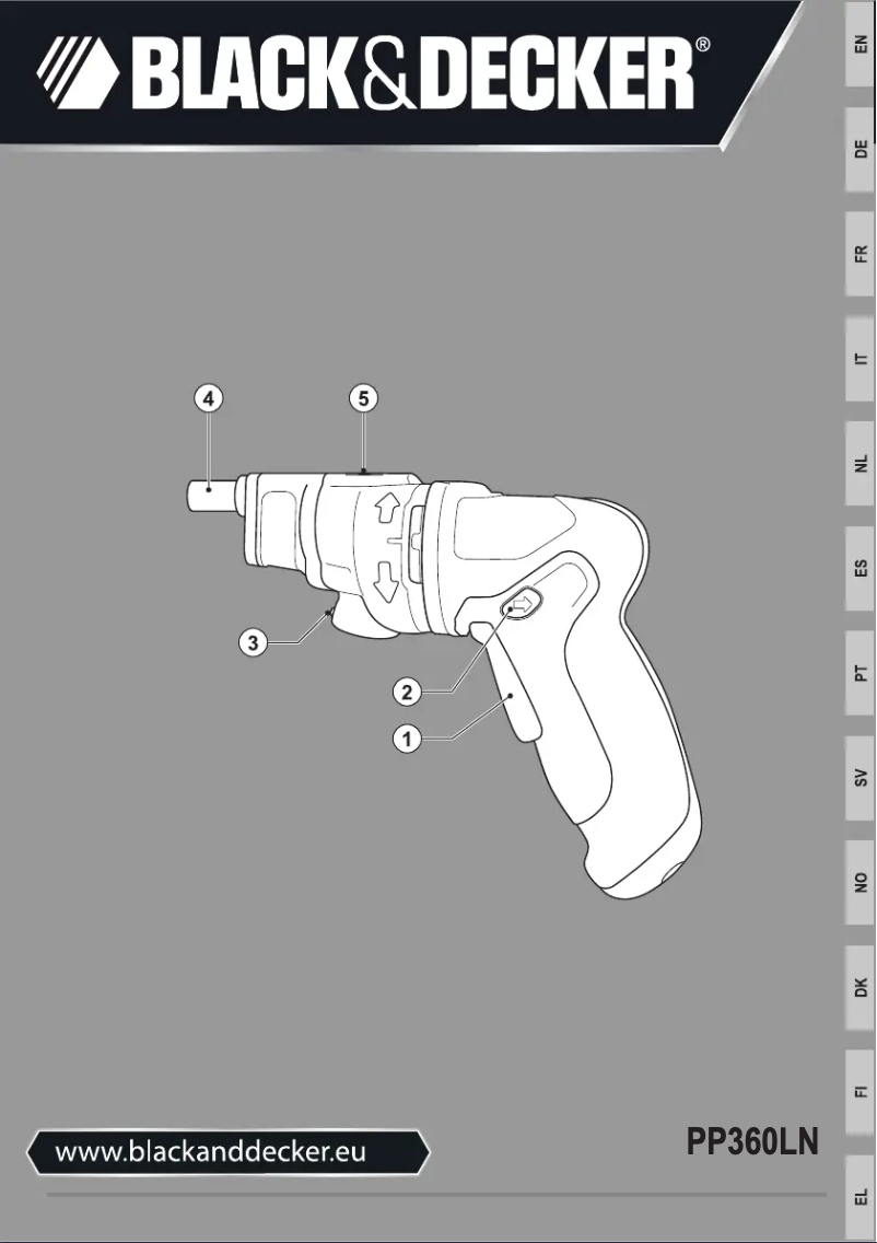 First page image of the manual for PP360LN