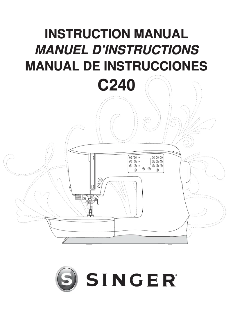 Page n°1 - Manuel utilisateur Singer Featherweight C240