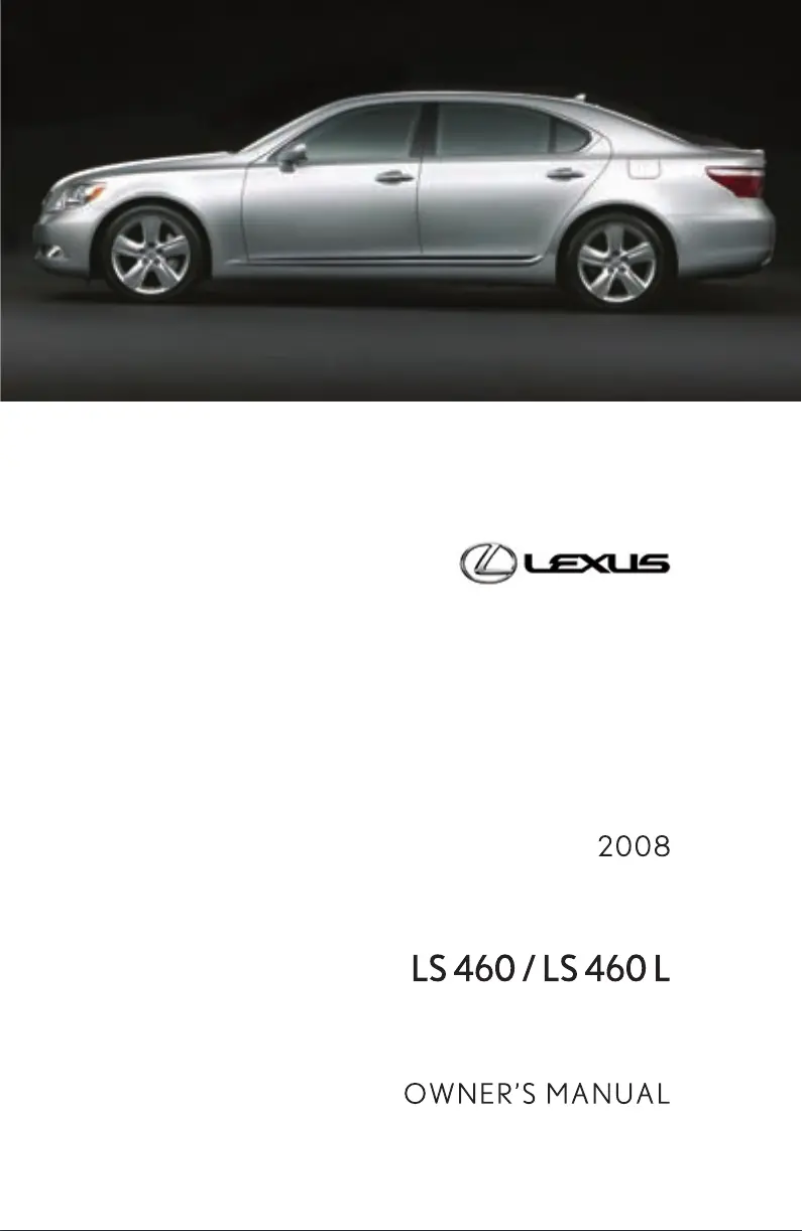 Page 1 de la notice Manuel utilisateur Lexus LS 460 (2008)