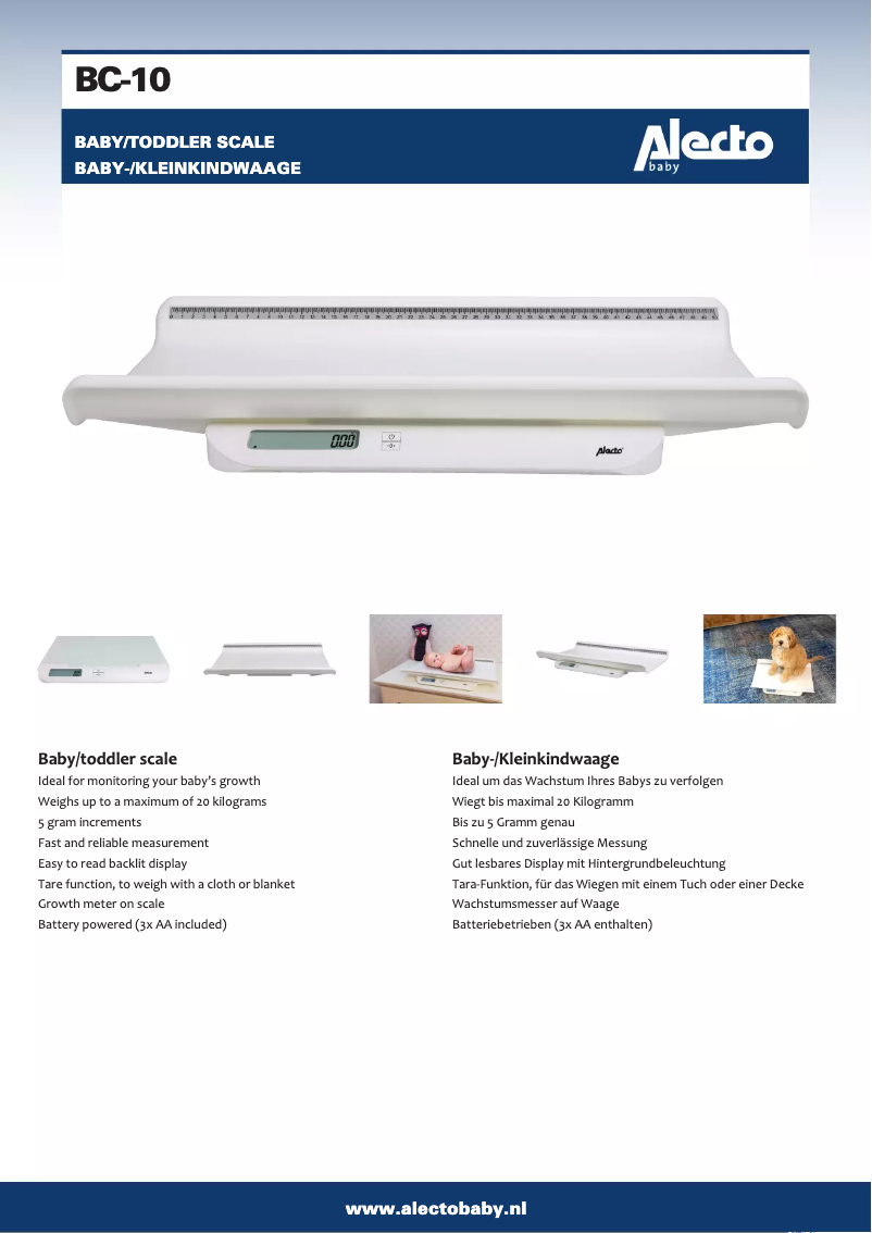 Page 1 de la notice Manuel utilisateur Alecto BC-10