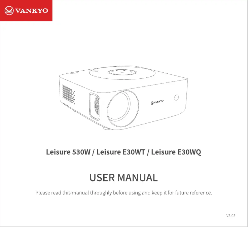 Page 1 de la notice Manuel utilisateur Vankyo Leisure 530W