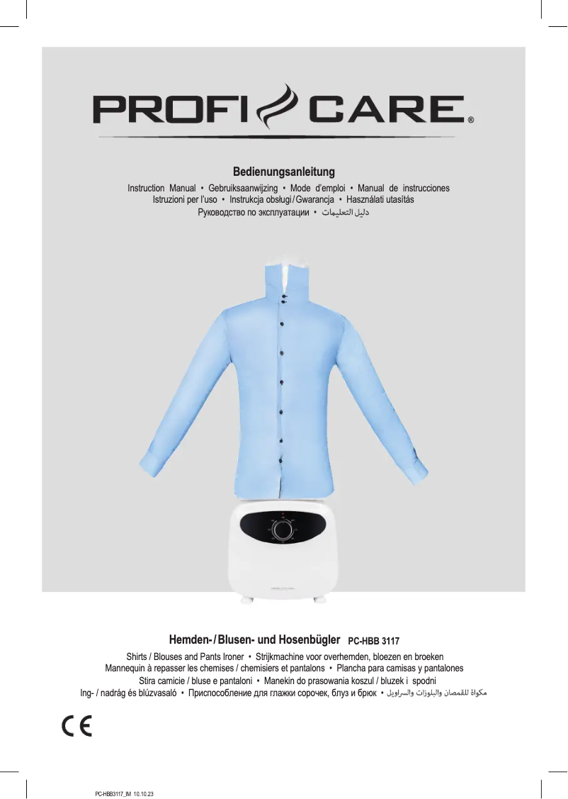 Página 1 del manual Manual de usuario ProfiCare PC-HBB 3117