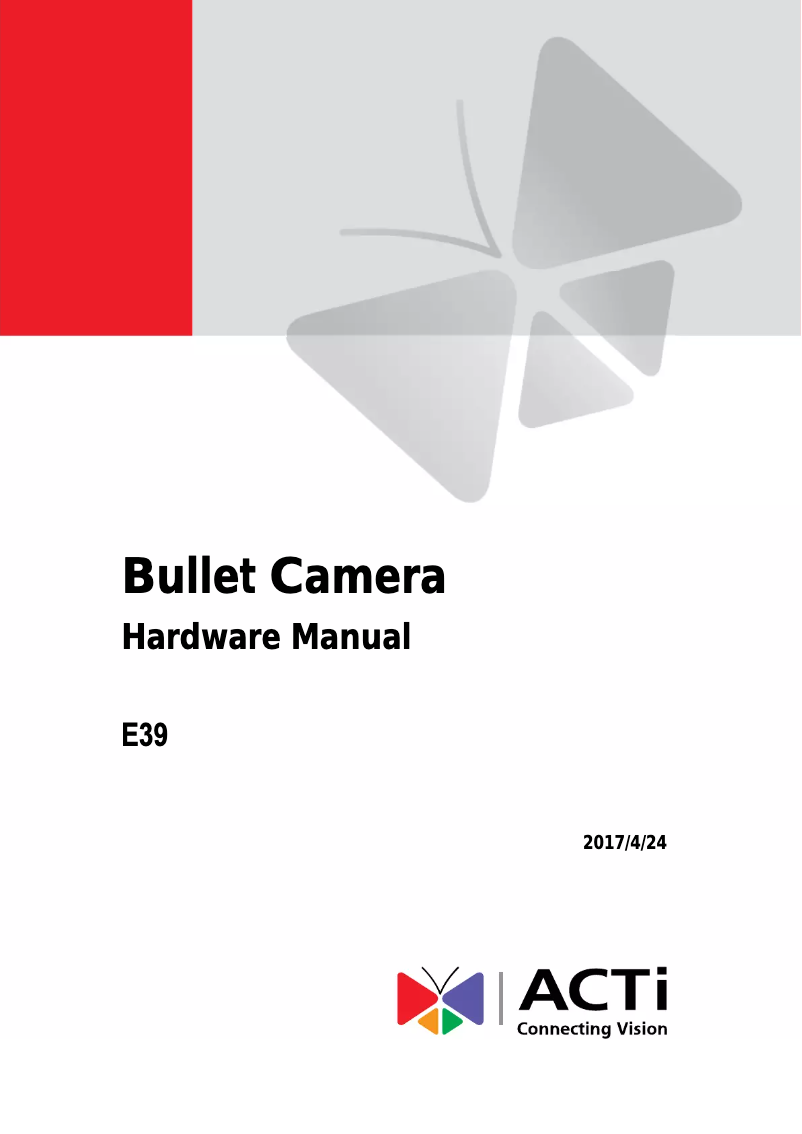 Image de la première page du manuel de l'appareil E39