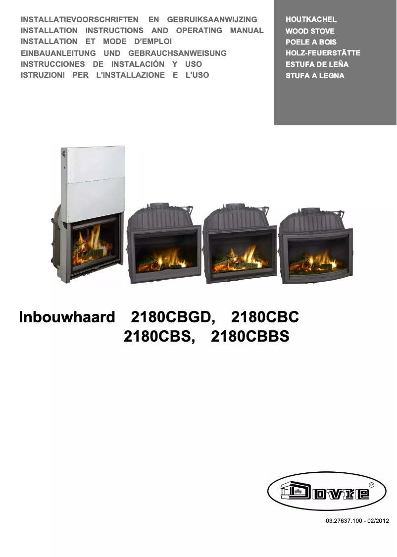 Page 1 de la notice Manuel utilisateur Dovre 2180CBBS