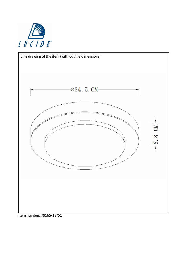 Page 1 de la notice Manuel utilisateur Lucide Runn 79165/18/61