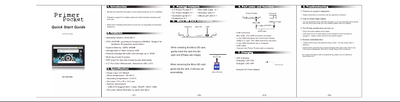 Page 1 de la notice Manuel utilisateur Skytex Primer Pocket SX-SP430A