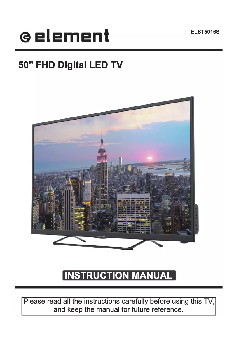 Image de la première page du manuel de l'appareil ELST5016S