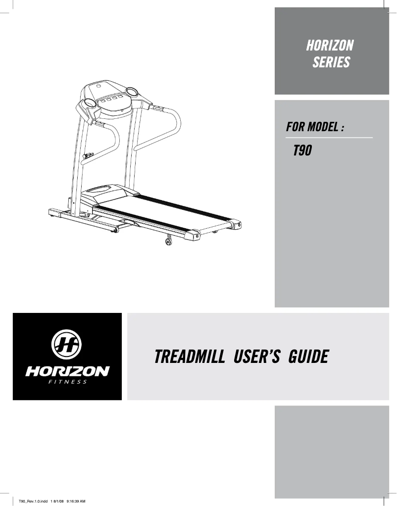 Image de la première page du manuel de l'appareil Horizon T90