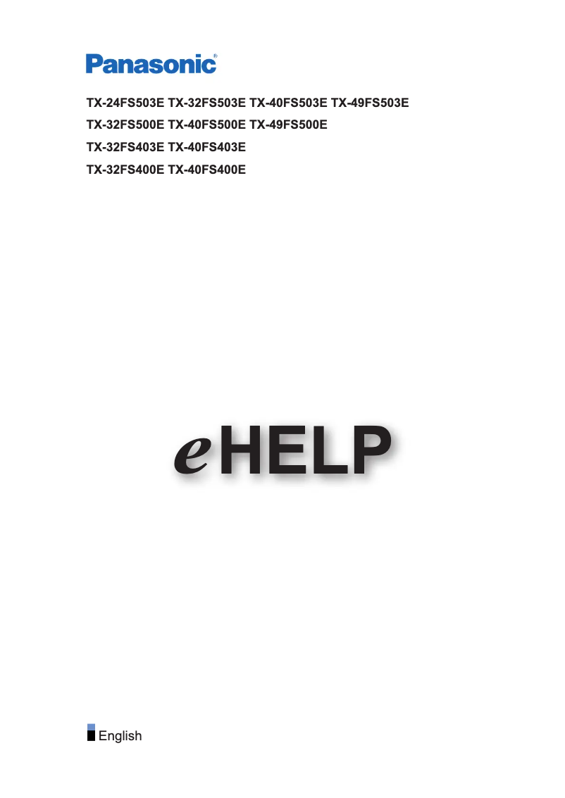 Page 1 de la notice Manuel utilisateur Panasonic TX-40FS500E