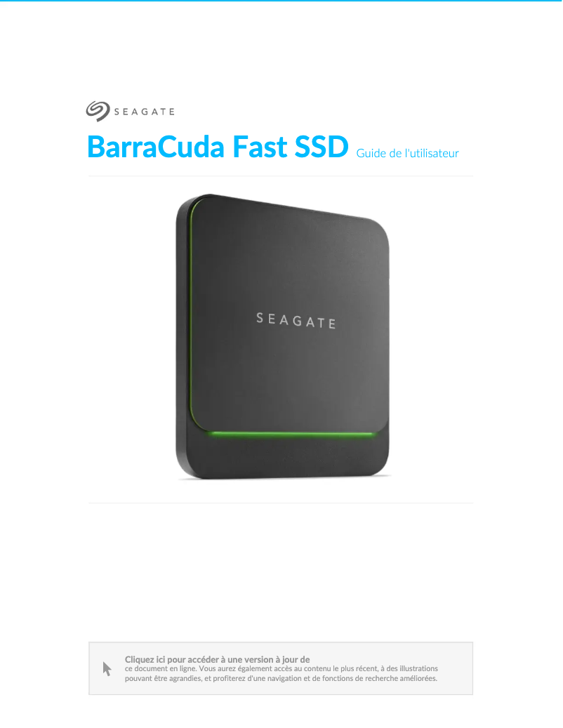 Página 1 del manual Manual de usuario Seagate BarraCuda Fast SSD