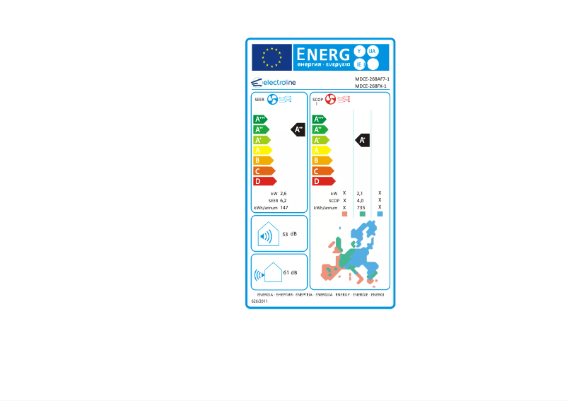 Page 1 de la notice Manuel utilisateur Electroline MDCE-268AF7-KIT