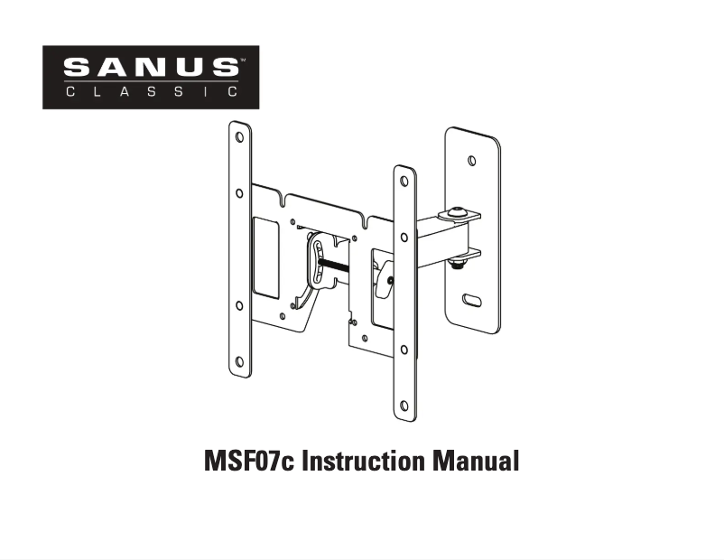 Página 1 del manual Manual de usuario Sanus Classic MSF07c
