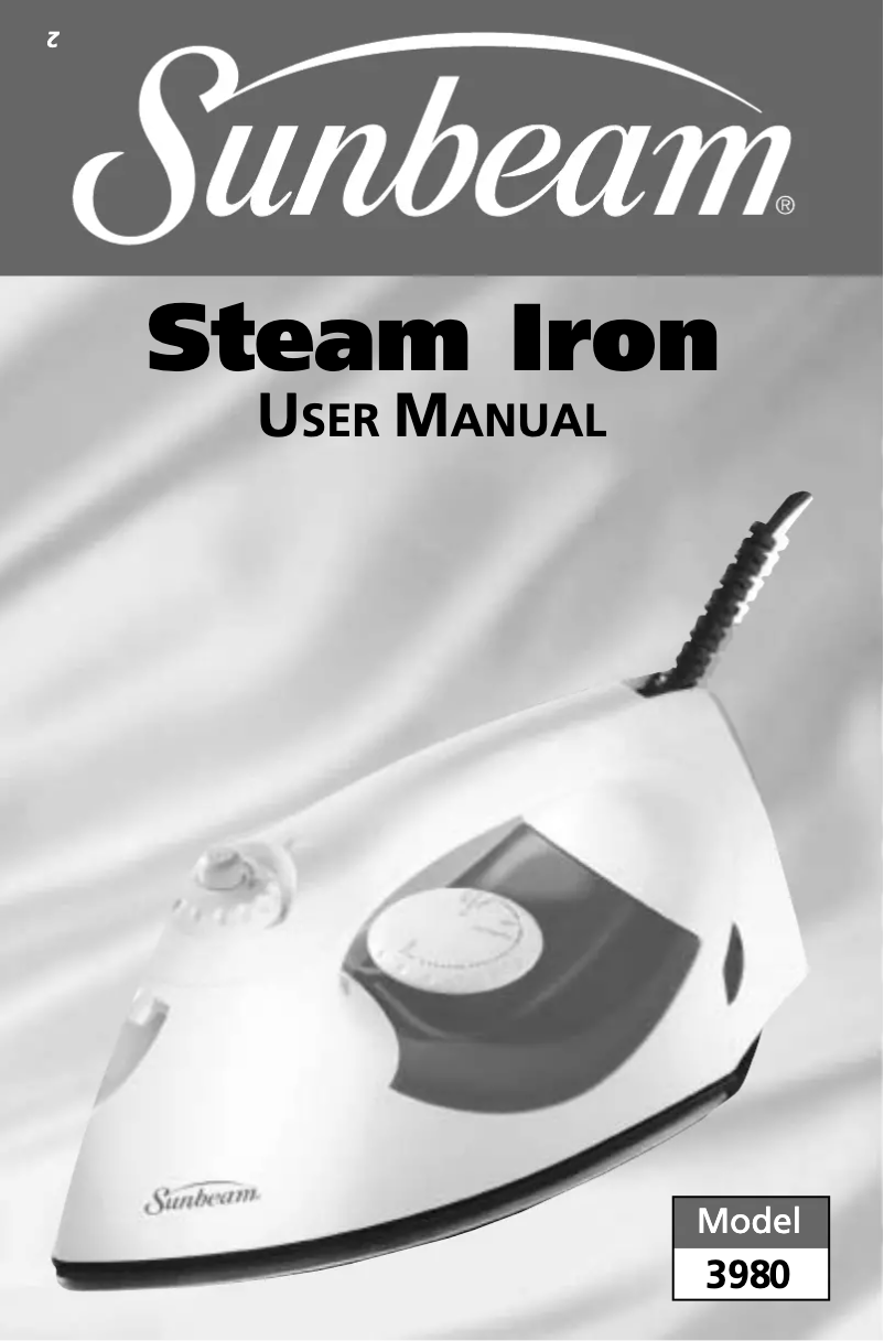 Page 1 de la notice Manuel utilisateur Sunbeam 3980