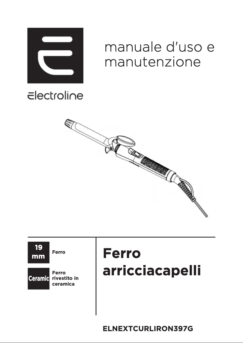Page 1 de la notice Manuel utilisateur Electroline ELNEXTCURLIRON397G