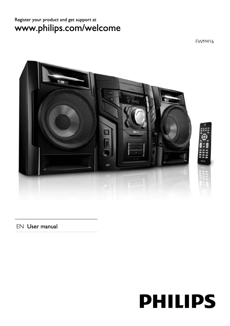 Page 1 de la notice Manuel utilisateur Philips FWM416X