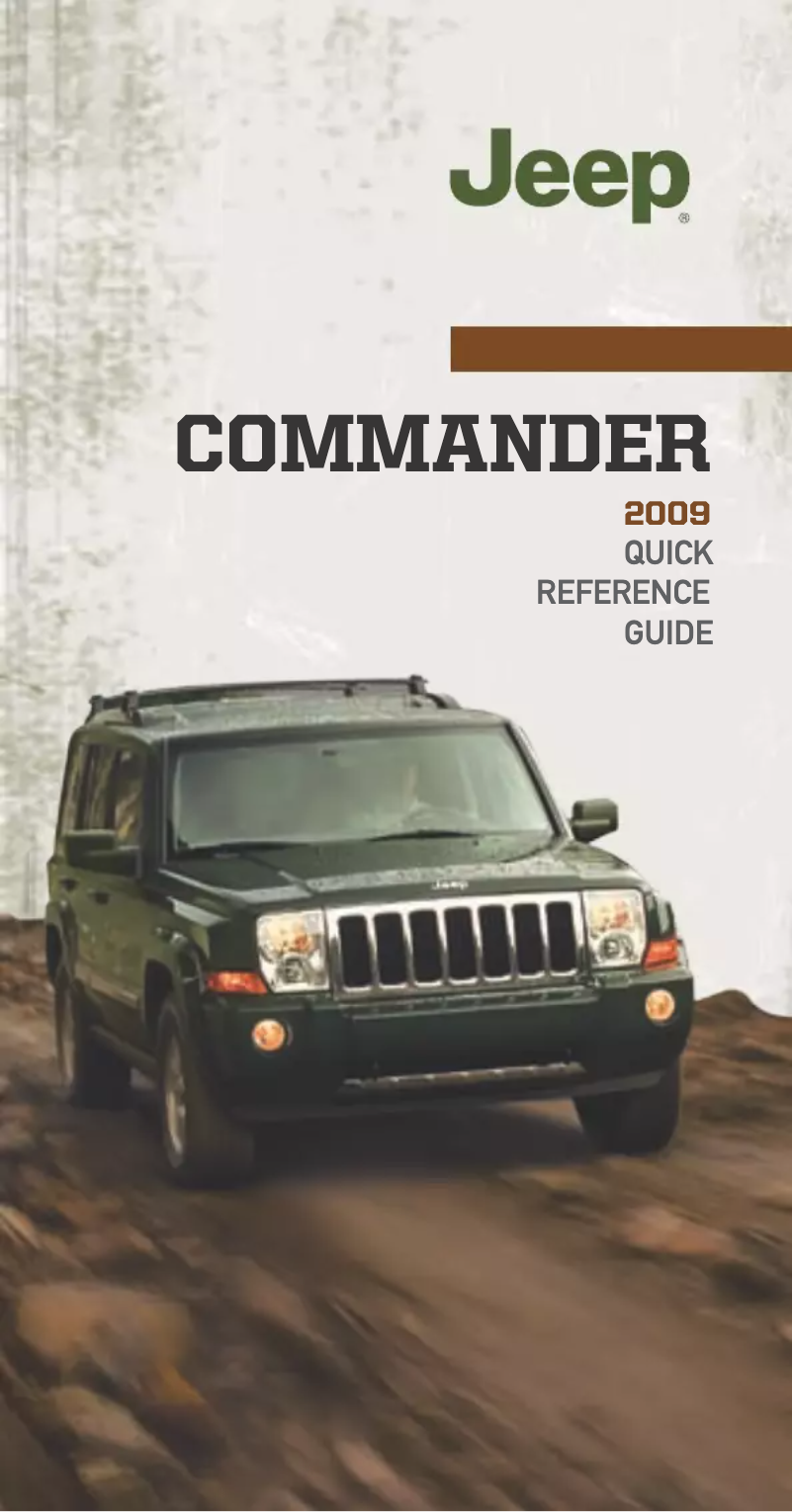Page 1 de la notice Manuel utilisateur Jeep Commander (2009)