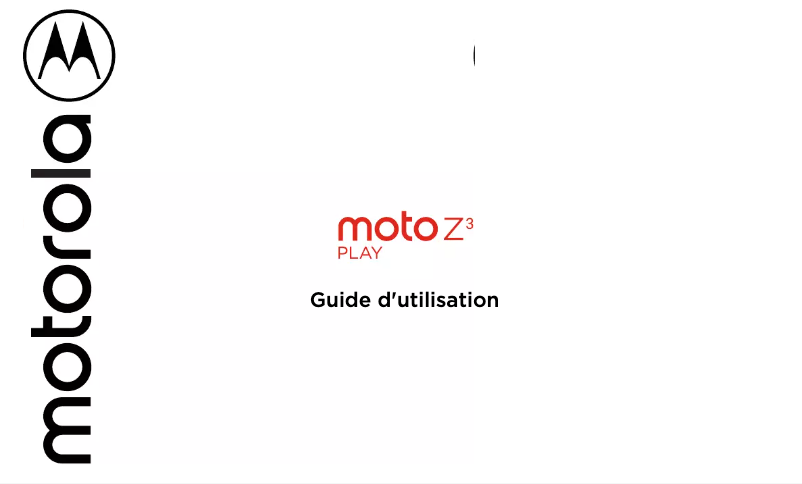 Image de la première page du manuel de l'appareil Moto Z3 Play