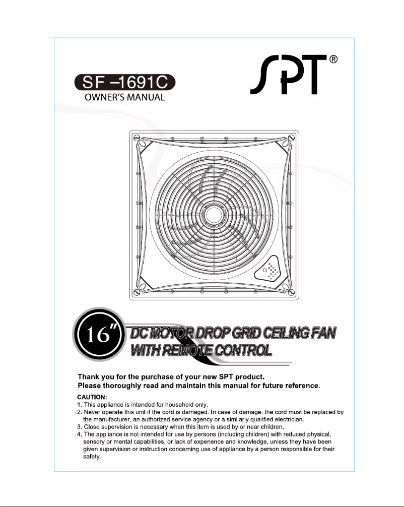 Page 1 de la notice Manuel utilisateur SPT SF-1691C