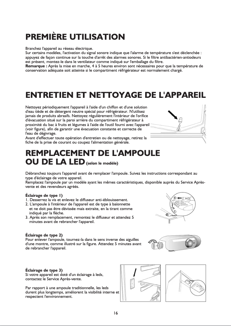 Page 1 de la notice Manuel utilisateur Whirlpool ART 859/A+