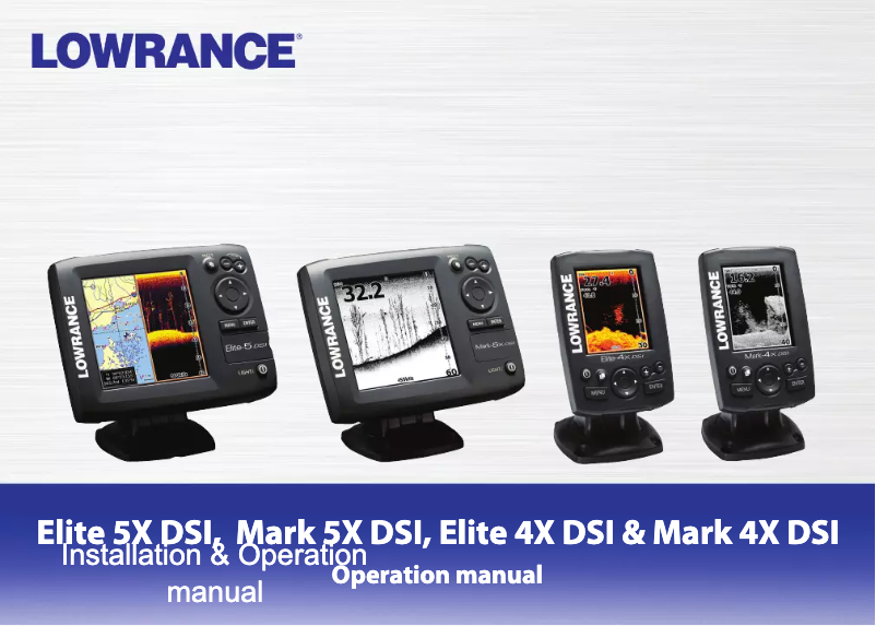 Page 1 de la notice Manuel utilisateur Lowrance Elite 4X DSI