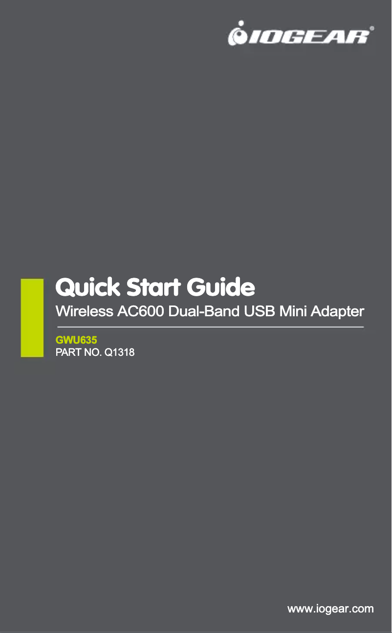 Page n°1 - Manuel utilisateur iogear GWU635