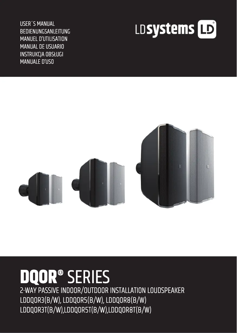 Page n°1 - Manuel utilisateur LD Systems LDDQOR8TB