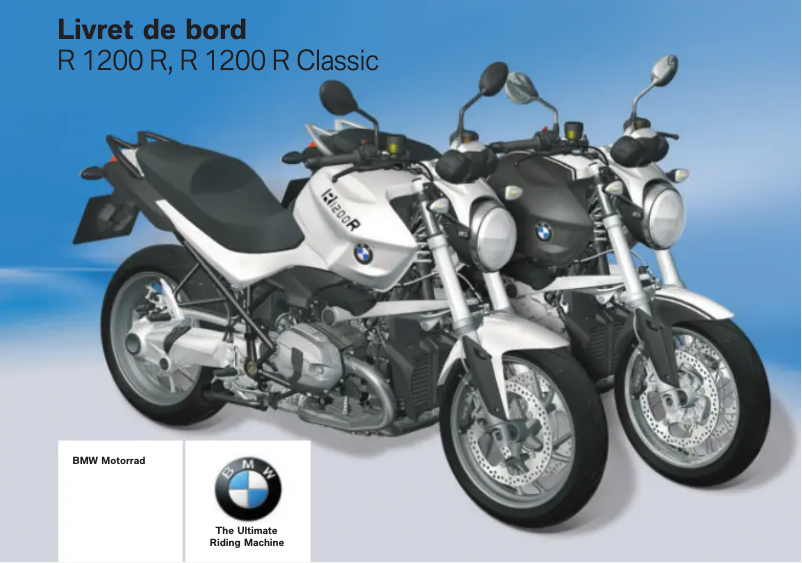 Image de la première page du manuel de l'appareil R 1200 R (2012)