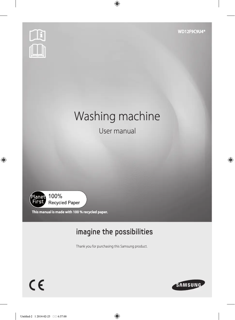 Page n°1 - Manuel utilisateur Samsung WD12F9C9U4W