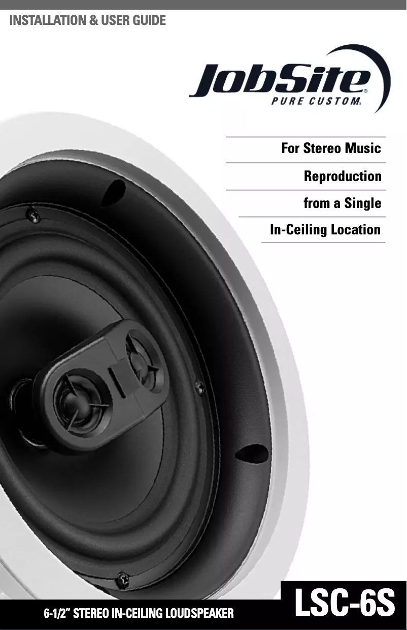 Página 1 del manual Manual de usuario JobSite LSC-6S