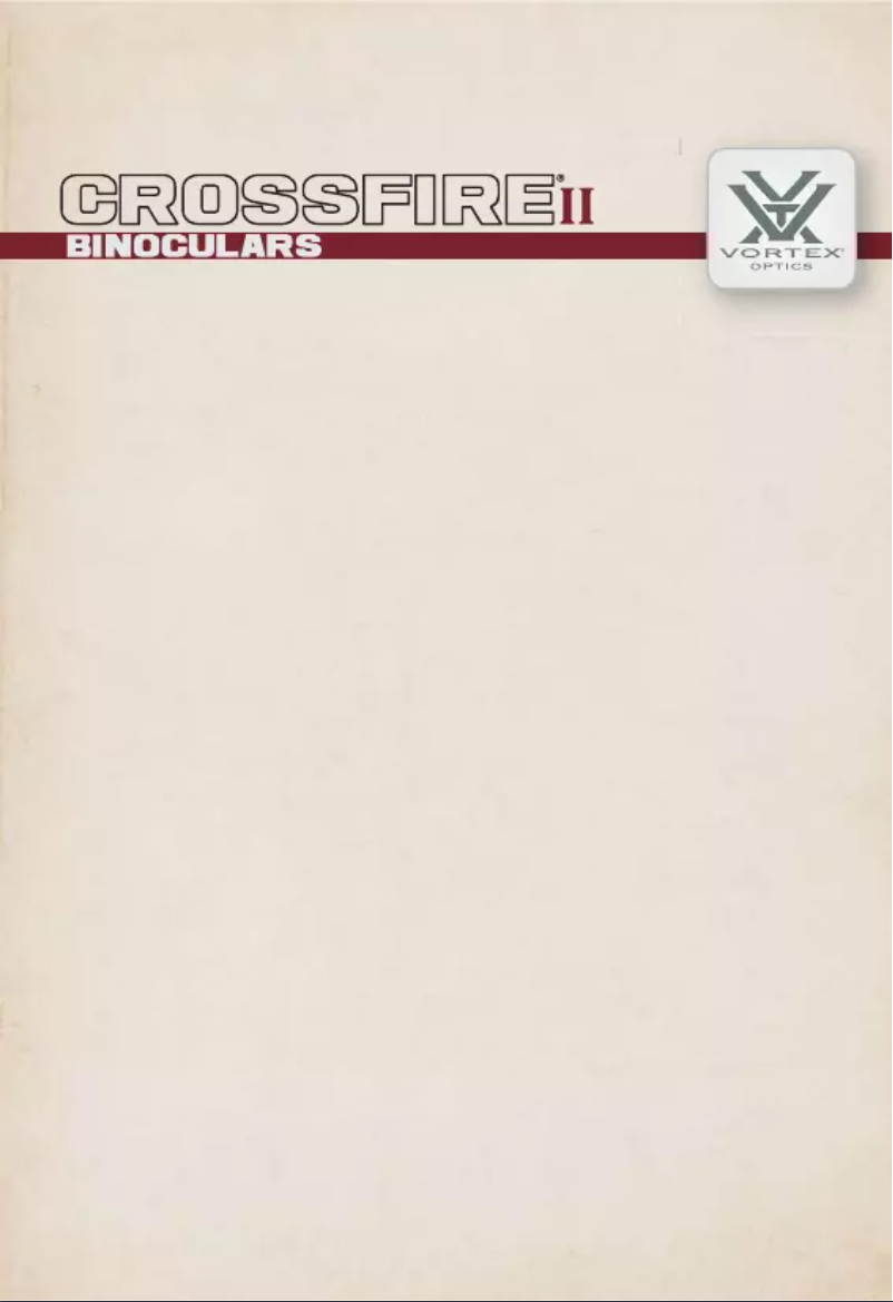 Page 1 de la notice Manuel utilisateur Vortex Crossfire II 8x42