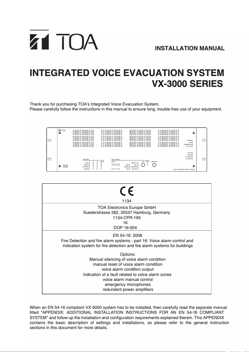 Página 1 del manual Manual de usuario TOA RM-500