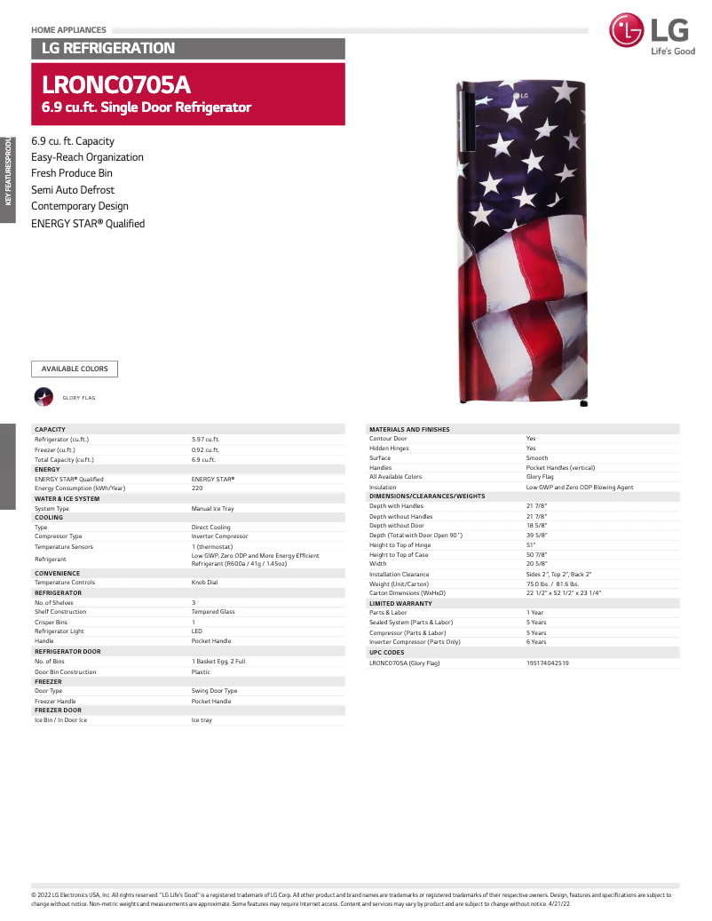 Image de la première page du manuel de l'appareil LRONC0705A