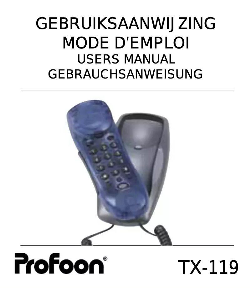 Image de la première page du manuel de l'appareil TX-119