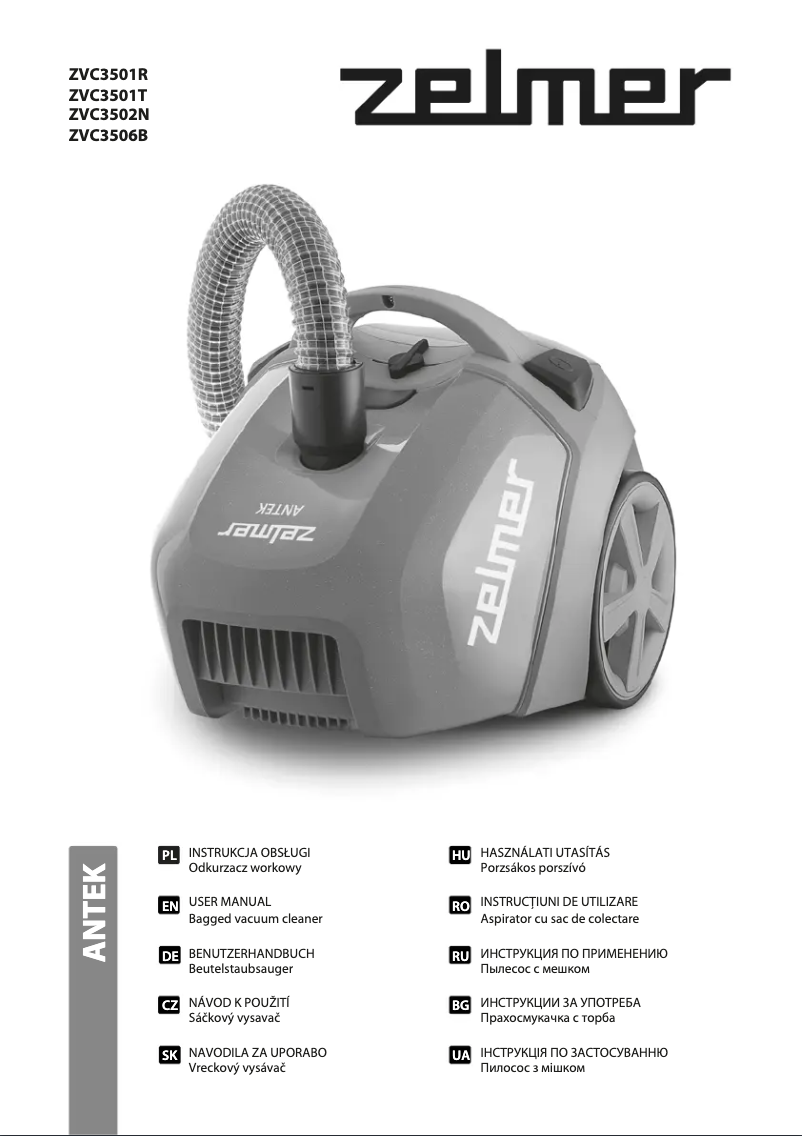 Image de la première page du manuel de l'appareil Antek ZVC3506B