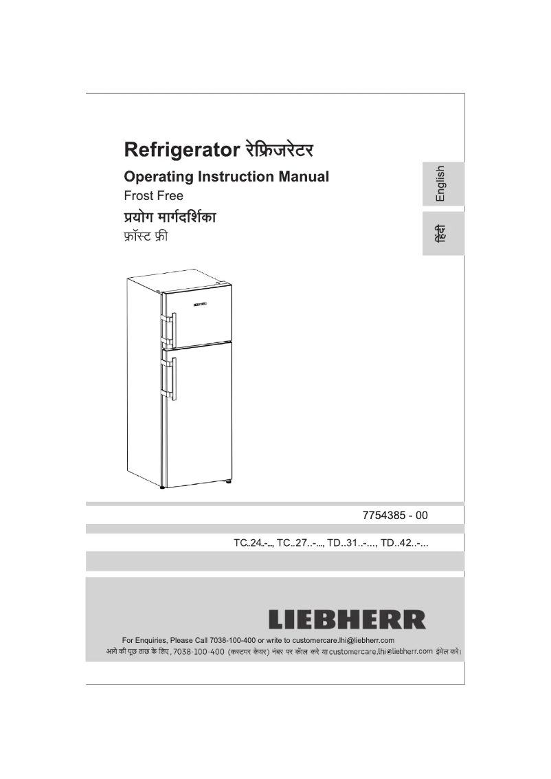 Page n°1 - Manuel utilisateur Liebherr TCPsiB 2711 Pure
