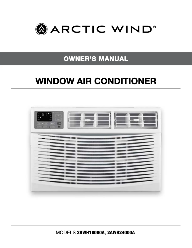 Page 1 de la notice Manuel utilisateur ARCTIC WIND 2AWH24000A