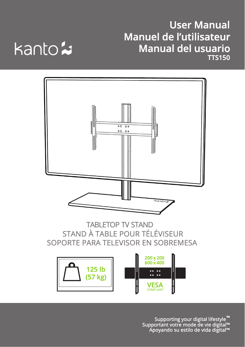 Página 1 del manual Manual de usuario Kanto TTS150