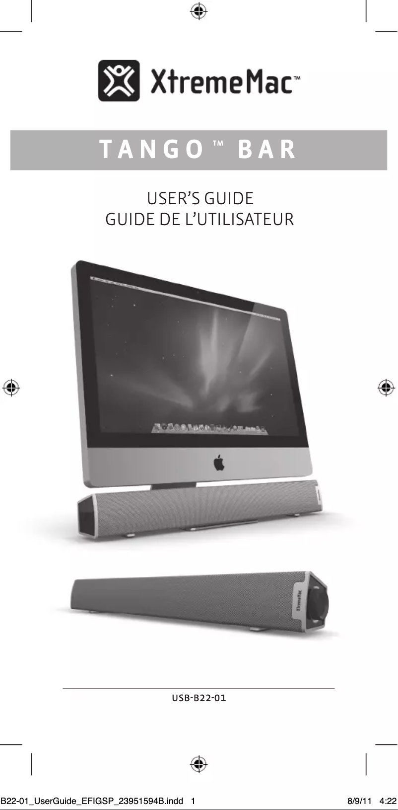 Page 1 de la notice Manuel utilisateur Xtrememac Tango Bar