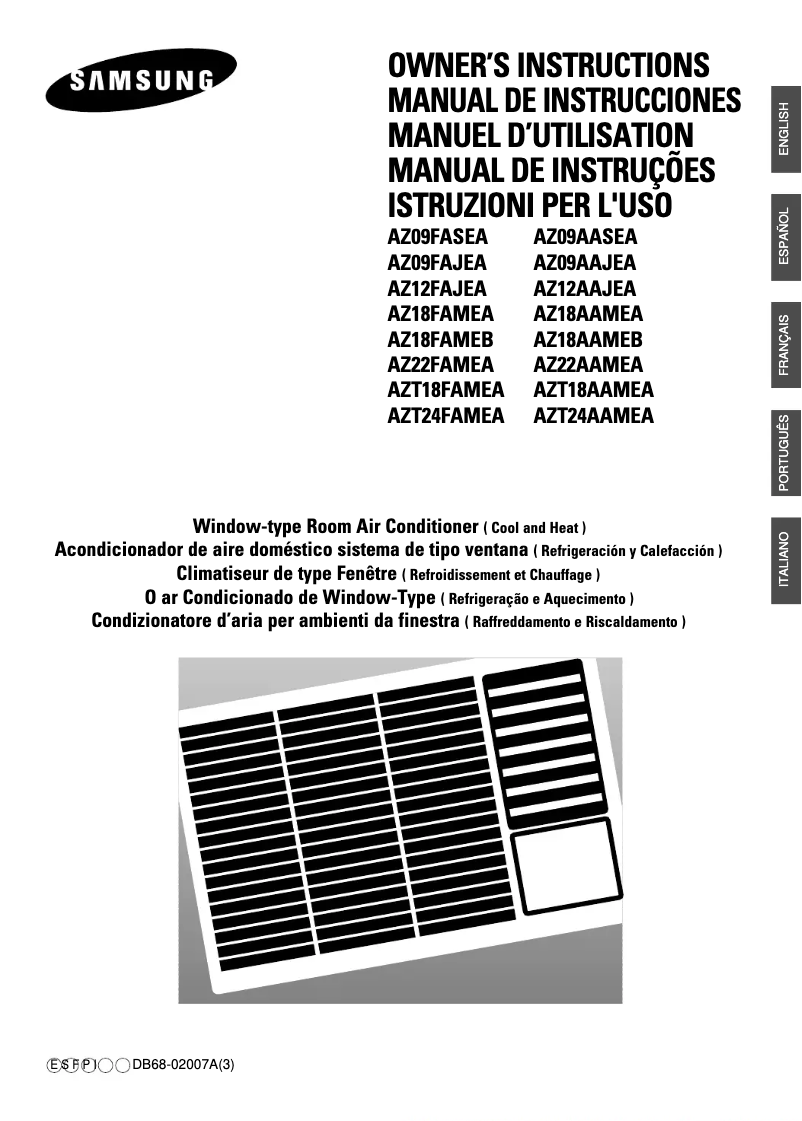 Page n°1 - Manuel utilisateur Samsung AZ18FAMEB1
