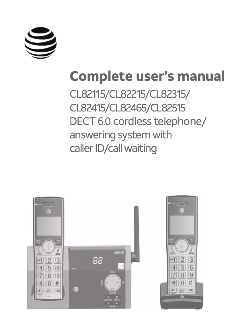 Page 1 of the manual User Manual AT&T CL82415