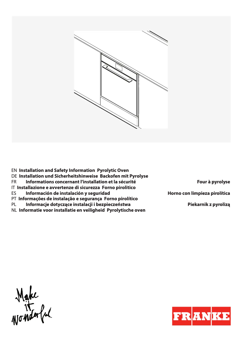 Page 1 de la notice Instructions / montage Franke FMY 99 P BK
