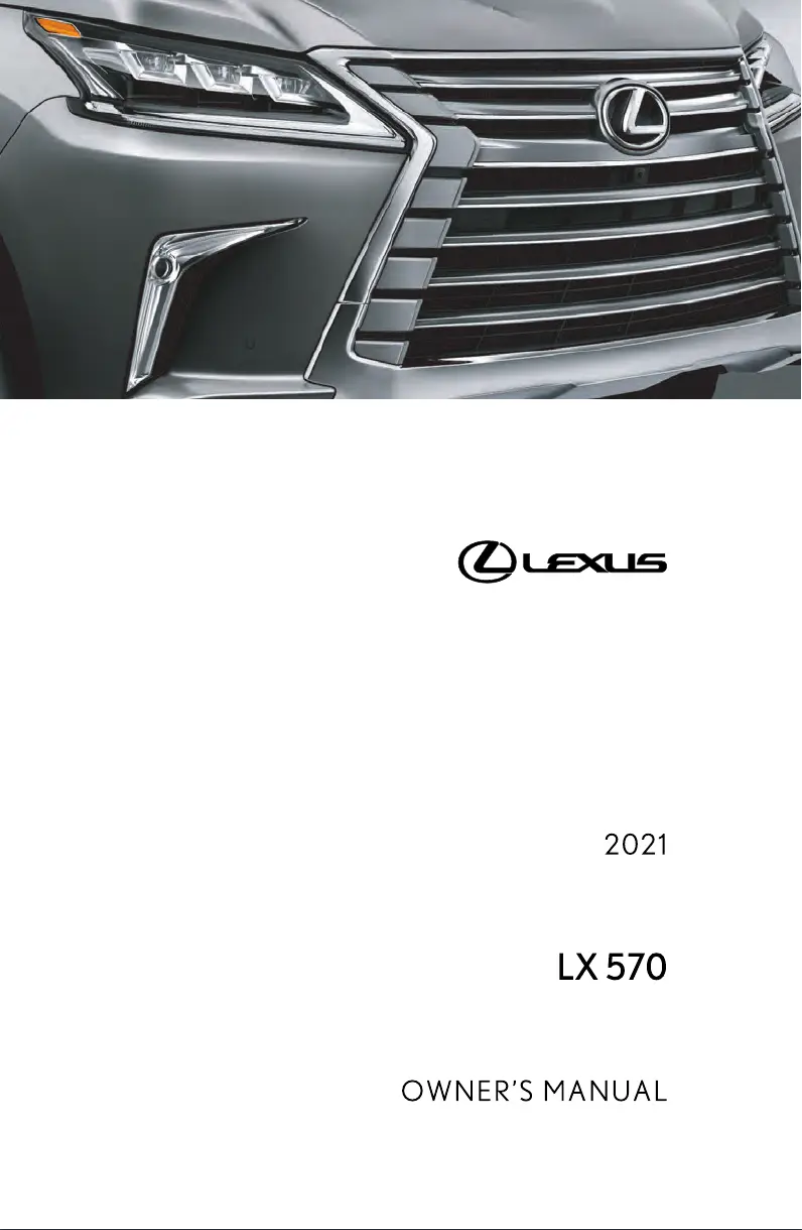 Page 1 de la notice Manuel utilisateur Lexus LX 570 (2021)