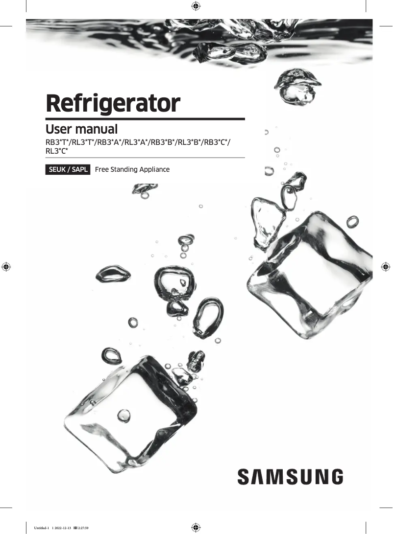 Image de la première page du manuel de l'appareil RB38T666DS9