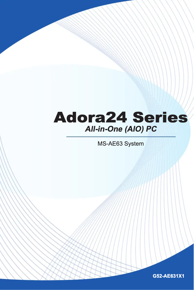 Image de la première page du manuel de l'appareil ADORA ADORA24 2M-232EU