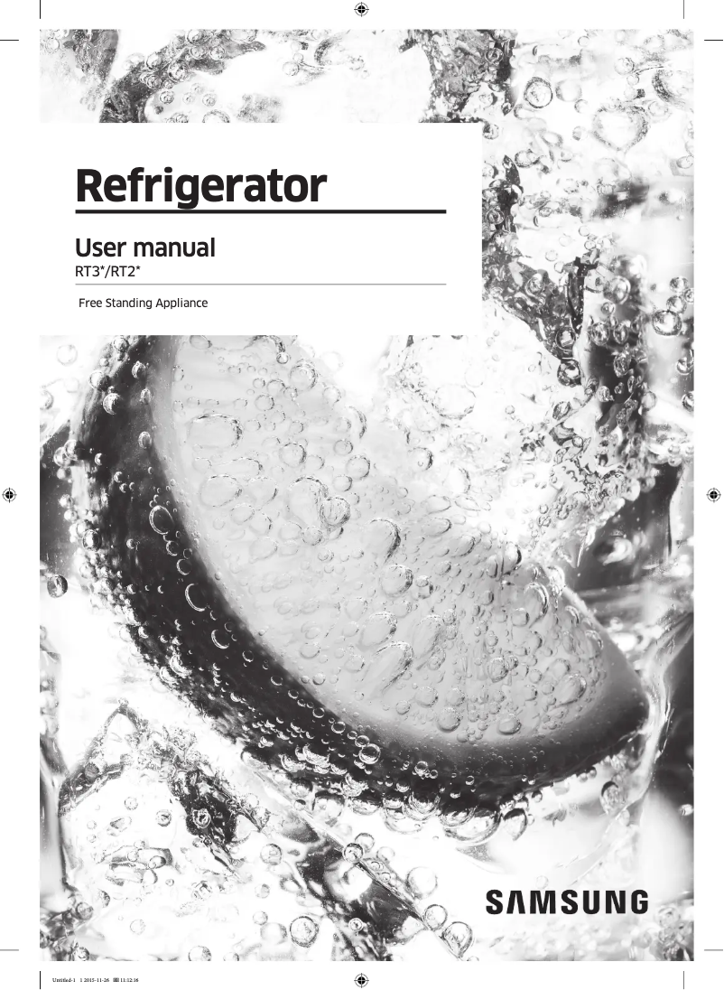 Page n°1 - Manuel utilisateur Samsung RT37K3993SL