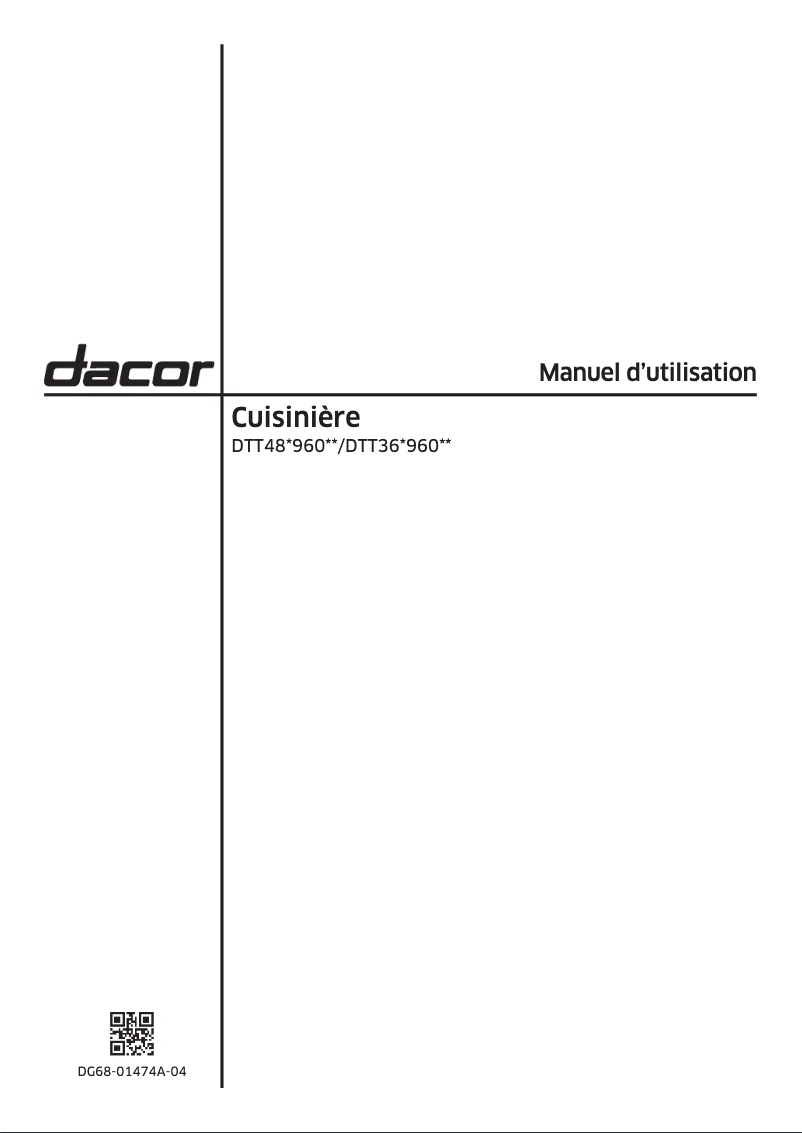 Page 1 de la notice Manuel utilisateur Samsung DTT48T960GM
