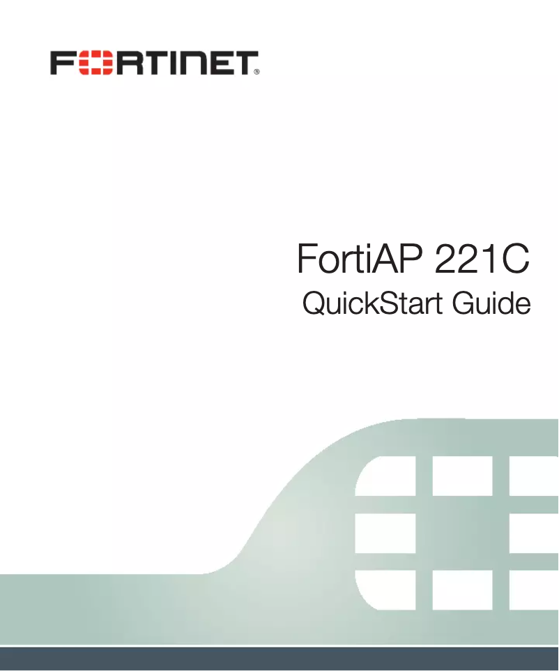 Page 1 de la notice Manuel utilisateur Fortinet FortiAP 221C