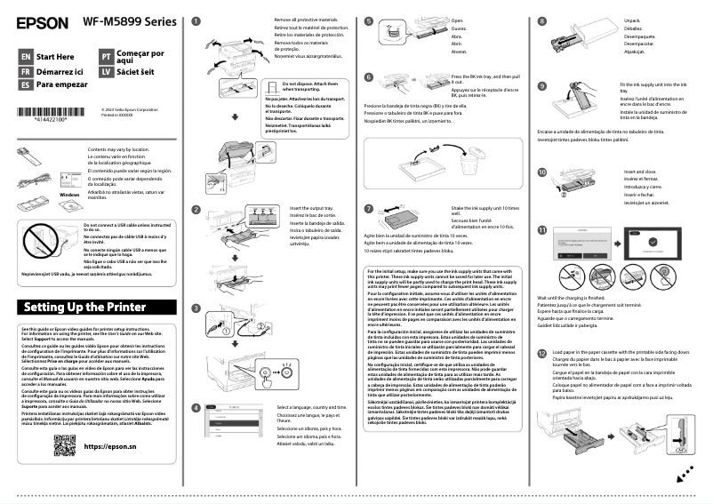 Page n°1 - Guide d'installation Epson WorkForce Pro WF-M5899
