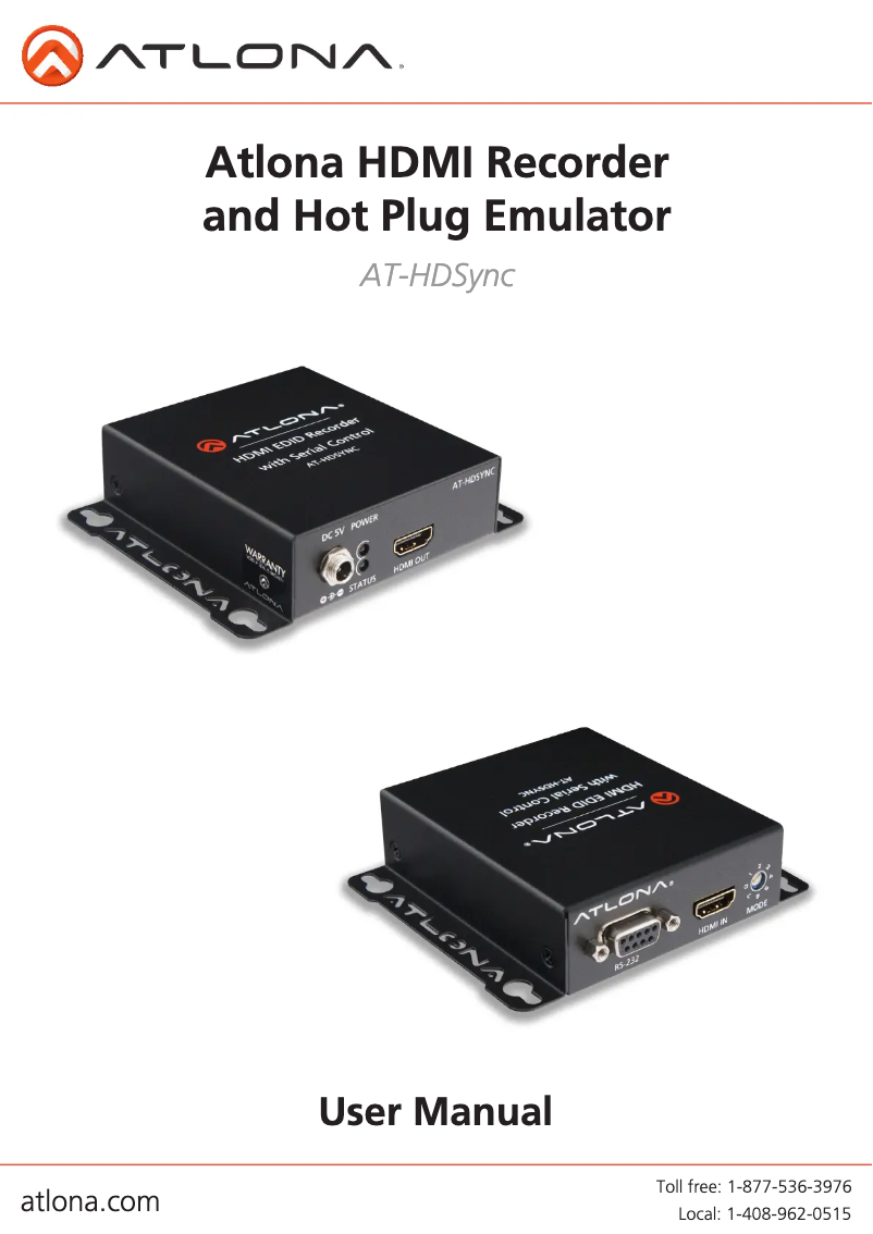 Image de la première page du manuel de l'appareil AT-HDSYNC